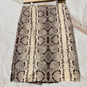 Snake Print Wool and Silk Blend Pencil Skirt by J. Crew